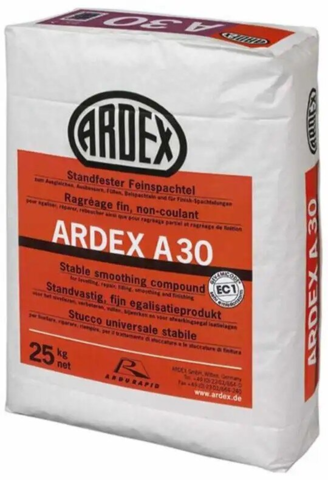 Ardex A30, Gulv & Vægspartelmasse 12,5 kg.  