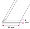 4 mm. clamping profile - without holes