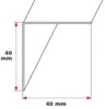 40x40 mm. angle profile - w/holes