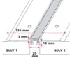 Expansion joint profile for 3 mm. - the middle hole
