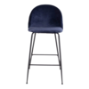 Lausanne Bar chair in blue velor