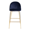 Lausanne Barstool in blue velor