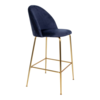 Lausanne Barstool in blue velor