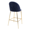 Lausanne Barstool in blue velor