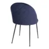 Geneve blå velour Spisebordsstol