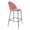 Lausanne Bar chair in pink velour