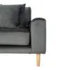 Lido Lounge Sofa - venstrevendt i mørkegrå velour 