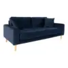 Lido 2,5 Personers Sofa - Sofa i mørkeblåt velour 