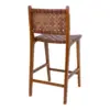 Perugia brown bar stool with leather