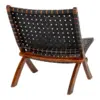 Perugia sammenleggbar stol svart skinn