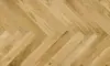 Wooden floor - Oak Herringbone Caramel, Brushed natural matt lacquer