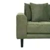 Lido Lounge Sofa - Høyrevendt sofa i olivengrønn med fire puter
