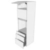 Multi-Living XL høyskap - Innbyggingsskap for stekeovn med toppdør og skuffer - delvis uttrekk