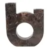 Lysestake i brun marmor med dobbel holder - UTSOLGT I UKE 30