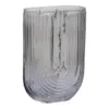 Vase U-shape in smoked glass