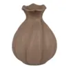 Vase, brunt stentøj 