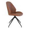 Monte Carlo Spisebordsstol i brun med drejefod - UDSOLGT TIL UGE 19