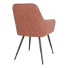 Harbo Spisebordsstol i PU, vintage brun med sorte ben 