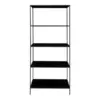 Vita Reol med 5 hylder, sort metal