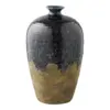 Vase i mørkeblå keramik