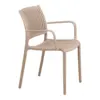 Manzano Spisebordsstol i farven taupe m. armlæn