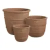 Kragholm Krukke i brun terracotta med drænhul, sæt á 3 stk.