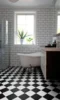 Artifact Vinylgulv - York Harlequin sort/hvid - REST 350X400 CM.