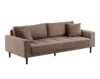 Lido 3 Personers Sofa, Brun fløjl med to puder