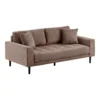 Lido 2,5 Personers Sofa, Brun fløjl med to puder
