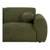 Clyde Loungesofa, Olivengrøn venstrevendt med 2 puder