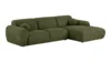 Clyde Loungesofa, Olivengrøn højrevendt med 2 puder