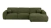 Clyde Loungesofa, Olivengrøn højrevendt med 2 puder