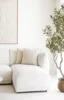 Noor Loungesofa, Off-white og højrevendt med 2 puder
