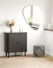 Kimberley Puf med jacquard sort/hvid stof