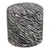 Kimberley Puf med jacquard sort/hvid stof