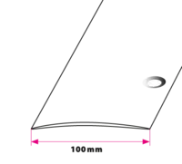 100 mm. buet overgangsprofil - sidehuller
