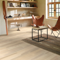 Trægulv Classic 3060 - Ask, 3-stavs Living hvid mat lak 