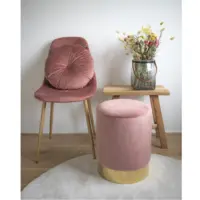 Gamby Pouf in pink velour