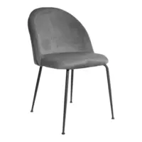 Geneva gray velor Dining table chair