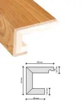 HARO, Trappeafslutningskant plankegulv, med forbindelse på begge sider (indslåning). INGEN RETURRET!