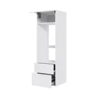 Multi-Living tall cabinet - Built-in cabinet for oven/microwave and top door, partial pull-out
