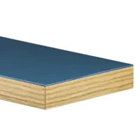 Horn linoleumsbordplade med træ forkant - 4179 Smokey Blue