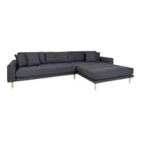Lido Lounge Sofa - højre- eller venstrevendt i mørkegrå 