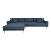 Lido Lounge Sofa, højre- eller venstrevendt i mørkeblå 