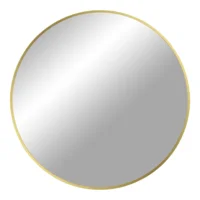 Madrid spejl, Aluminiums ramme i messing look Ø80 cm.