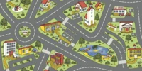 Artifact Vinylgulv til Børneværelset - Traffic Bilbaner - RESTPARTI