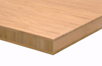 25 mm bambusplade - Side pressed, Ecru