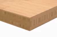 40 mm bambusplade - Plain pressed, Ecru 122x244 cm.