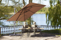 Baza Hængeparasol, Sandfarvet med fod