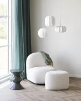 Loftlampe Coventry hvid - højde 26 cm.